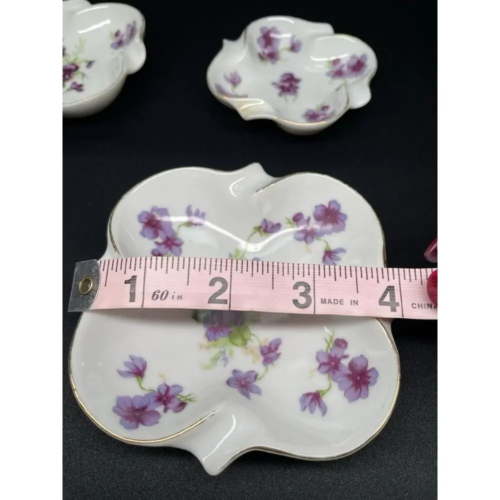 Vintage 1946-52 Lefton China Stacking Nesting Trinket Dishes Set of 4 Rare Find!